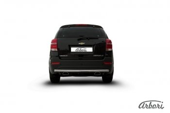 11 429 р. Защита заднего бампера Arbori (нержавейка, 1 труба d57 mm). Chevrolet Captiva 2-ой рестайлинг (2013-2016)  с доставкой в г. Краснодар. Увеличить фотографию 2