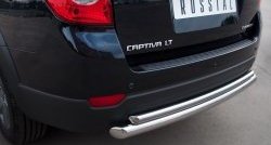 17 649 р. Защита заднего бампера (Ø63 и 42 мм, нержавейка) SLITKOFF Chevrolet Captiva 1-ый рестайлинг (2011-2013)  с доставкой в г. Краснодар. Увеличить фотографию 2