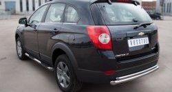 17 649 р. Защита заднего бампера (Ø63 и 42 мм, нержавейка) SLITKOFF Chevrolet Captiva 1-ый рестайлинг (2011-2013)  с доставкой в г. Краснодар. Увеличить фотографию 4