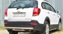 15 349 р. Защита заднего бампера (Ø63 и 42 мм, нержавейка) SLITKOFF Chevrolet Captiva 2-ой рестайлинг (2013-2016)  с доставкой в г. Краснодар. Увеличить фотографию 4