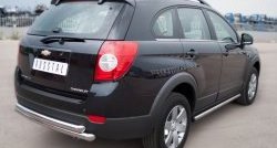 17 999 р. Защита заднего бампера (2 трубы Ø63 мм, нержавейка) SLITKOFF  Chevrolet Captiva (2011-2013) 1-ый рестайлинг  с доставкой в г. Краснодар. Увеличить фотографию 4