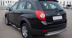 17 949 р. Защита заднего бампера (Ø76 и 42 мм, нержавейка) SLITKOFF  Chevrolet Captiva (2011-2013) 1-ый рестайлинг  с доставкой в г. Краснодар. Увеличить фотографию 4