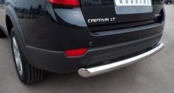 16 999 р. Одинарная защита заднего бампера из трубы диаметром 76 мм SLITKOFF  Chevrolet Captiva (2011-2013) 1-ый рестайлинг  с доставкой в г. Краснодар. Увеличить фотографию 2