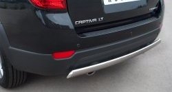 4 879 р. Защита заднего бампера (Ø75x42 мм, нержавейка) Russtal  Chevrolet Captiva (2011-2013) 1-ый рестайлинг  с доставкой в г. Краснодар. Увеличить фотографию 2