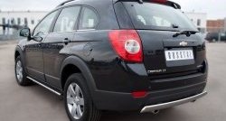 4 879 р. Защита заднего бампера (Ø75x42 мм, нержавейка) Russtal  Chevrolet Captiva (2011-2013) 1-ый рестайлинг  с доставкой в г. Краснодар. Увеличить фотографию 4