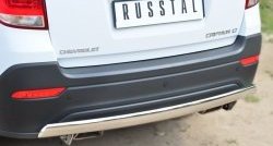 14 999 р. Защита заднего бампера (Ø75x42 мм, нержавейка) Russtal Chevrolet Captiva 2-ой рестайлинг (2013-2016)  с доставкой в г. Краснодар. Увеличить фотографию 2