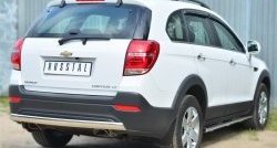 14 999 р. Защита заднего бампера (Ø75x42 мм, нержавейка) Russtal Chevrolet Captiva 2-ой рестайлинг (2013-2016)  с доставкой в г. Краснодар. Увеличить фотографию 4