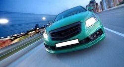 3 529 р. Радиаторная решётка (дорестайлинг) Sport v2 Chevrolet Cruze J300 седан рестайлинг (2012-2015) (Неокрашенная)  с доставкой в г. Краснодар. Увеличить фотографию 4