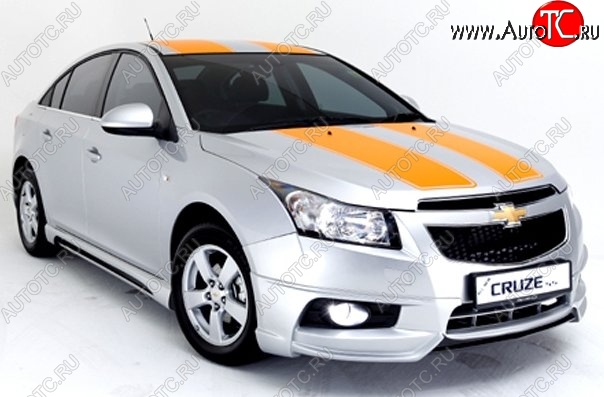 3 999 р. Накладка на передний бампер Extrime Chevrolet Cruze J305 хэтчбек дорестайлинг (2009-2012) (Неокрашенная)  с доставкой в г. Краснодар