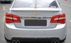 3 299 р. Диффузор заднего бампера с двумя выхлопами Секвентум v1 Chevrolet Cruze J300 седан дорестайлинг (2009-2012) (Неокрашенная)  с доставкой в г. Краснодар. Увеличить фотографию 2