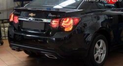 3 589 р. Диффузор заднего бампера Sport  Chevrolet Cruze  J300 (2009-2012) седан дорестайлинг (Глянец под окраску, Неокрашенный)  с доставкой в г. Краснодар. Увеличить фотографию 7