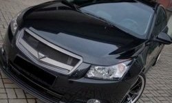 2 999 р. Решётка радиатора Road Runs style Chevrolet Cruze J300 седан дорестайлинг (2009-2012) (Неокрашенная)  с доставкой в г. Краснодар. Увеличить фотографию 2