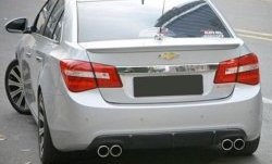 2 999 р. Лип спойлер CT Chevrolet Cruze J300 седан дорестайлинг (2009-2012) (Неокрашенный)  с доставкой в г. Краснодар. Увеличить фотографию 2