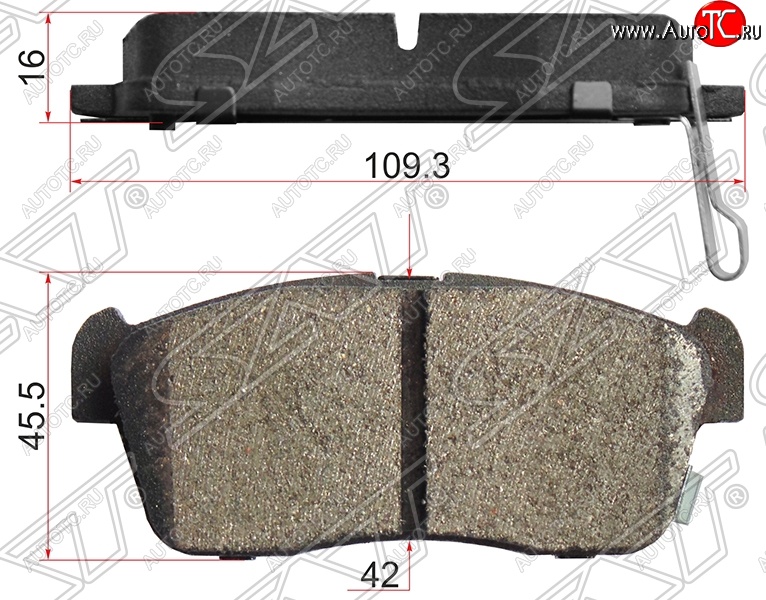 999 р. Колодки тормозные SAT (передние)  Toyota Passo  1 (2004-2010)  с доставкой в г. Краснодар