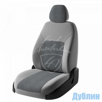 6 699 р. Чехлы для сидений Lord Autofashion Дублин (жаккард) Chevrolet Lacetti седан (2002-2013) (Серый, вставка Сеул Серый)  с доставкой в г. Краснодар. Увеличить фотографию 1