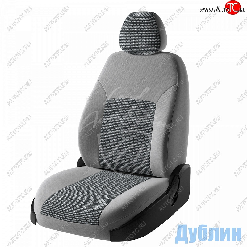 6 699 р. Чехлы для сидений Lord Autofashion Дублин (жаккард) Chevrolet Lacetti седан (2002-2013) (Серый, вставка Сеул Серый)  с доставкой в г. Краснодар