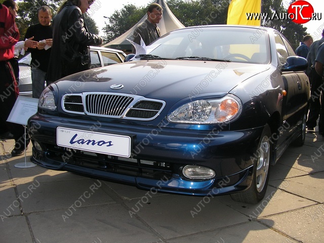 2 949 р. Накладка на передний бампер CT Daewoo Sense Т100 седан (1997-2008) (Неокрашенная)  с доставкой в г. Краснодар