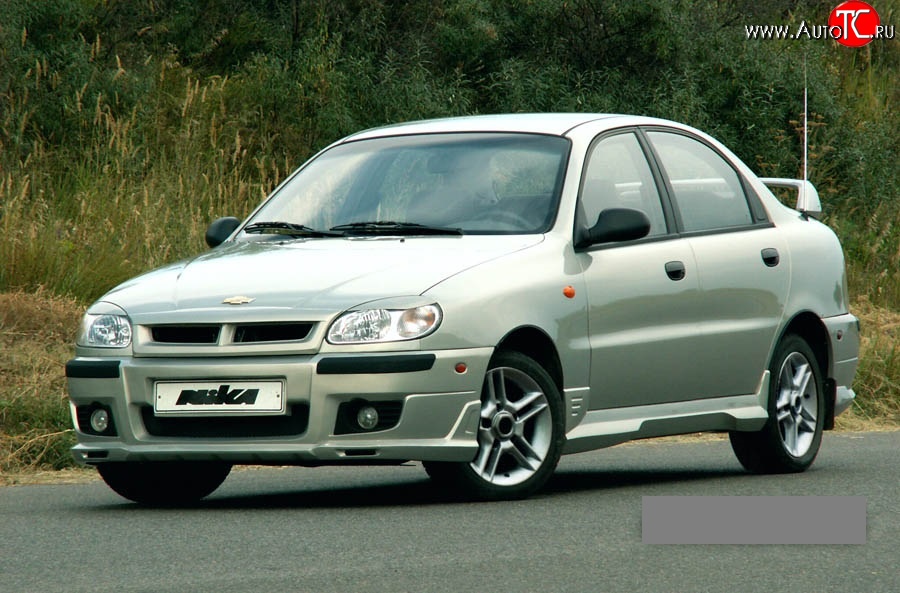 4 049 р. Пороги накладки Nika Chevrolet Lanos T100 седан (2002-2017) (Неокрашенные)  с доставкой в г. Краснодар