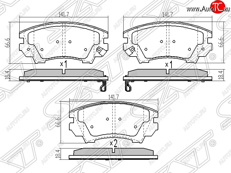 1 199 р. Колодки тормозные SAT (передние) Opel Astra J хэтчбек 5 дв. дорестайлинг (2009-2012)  с доставкой в г. Краснодар