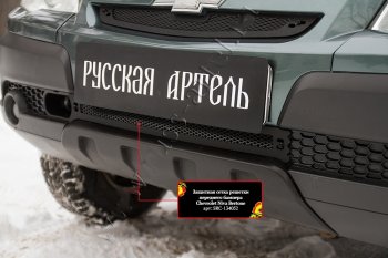 1 199 р. Защитная сетка решетки переднего бампера RA  Chevrolet Niva  2123 (2009-2020), Лада 2123 (Нива Шевроле) (2009-2021)  с доставкой в г. Краснодар. Увеличить фотографию 2