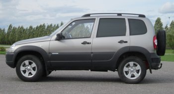 9 399 р. Рейлинги крыши АПС  Chevrolet Niva  2123 (2002-2020), Лада 2123 (Нива Шевроле) (2002-2021), Лада Нива Трэвел (2021-2025) (Черные, без поперечин)  с доставкой в г. Краснодар. Увеличить фотографию 2