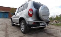 14 699 р. Защита заднего бампера (Ø63 мм, нержавейка, Bertone) SLITKOFF Chevrolet Niva 2123 рестайлинг (2009-2020)  с доставкой в г. Краснодар. Увеличить фотографию 5