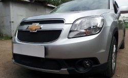 1 469 р. Сетка в решетку радиатора (нижняя) Russtal  Chevrolet Orlando (2011-2018) (черная)  с доставкой в г. Краснодар. Увеличить фотографию 2