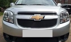 1 469 р. Сетка в решетку радиатора (нижняя) Russtal  Chevrolet Orlando (2011-2018) (черная)  с доставкой в г. Краснодар. Увеличить фотографию 4