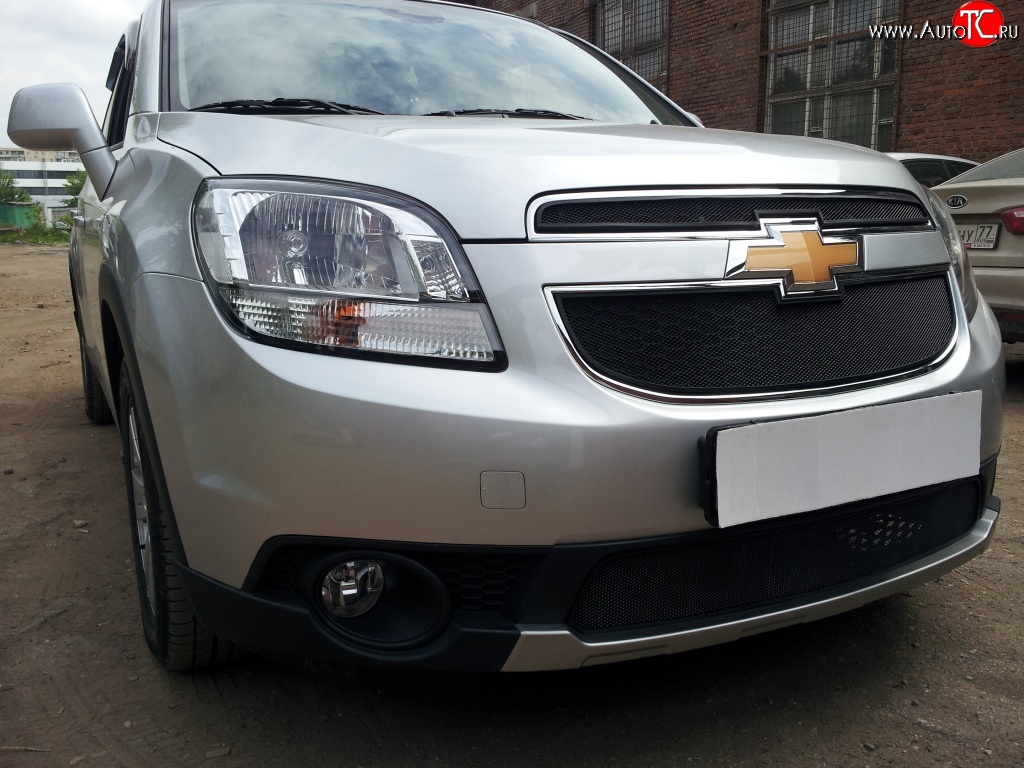 1 469 р. Сетка в решетку радиатора (нижняя) Russtal  Chevrolet Orlando (2011-2018) (черная)  с доставкой в г. Краснодар