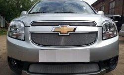 1 449 р. Сетка в решетку радиатора (верхняя) Russtal  Chevrolet Orlando (2011-2018) (хром)  с доставкой в г. Краснодар. Увеличить фотографию 2