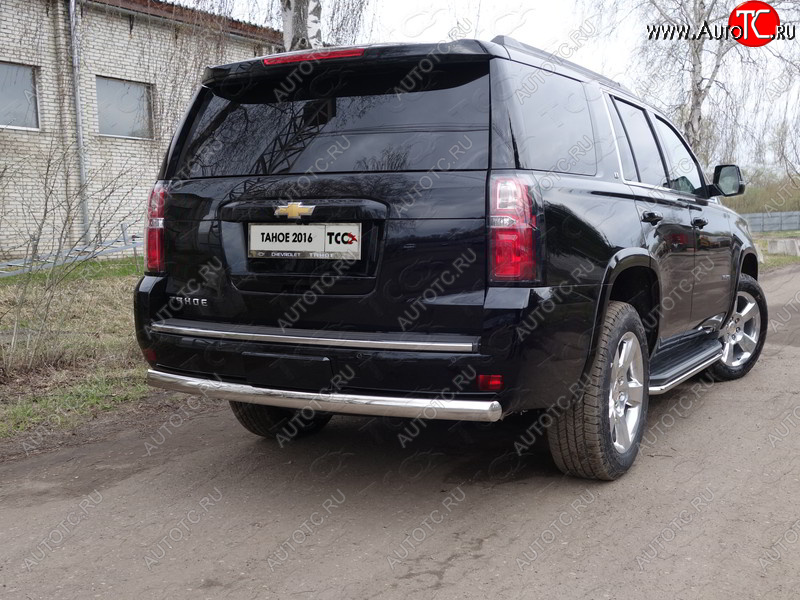 25 999 р. Защита заднего бампера (овальная) ТСС 75х42 мм  Chevrolet Tahoe  K2UC (2014-2021)  с доставкой в г. Краснодар