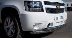 27 999 р. Защита переднего бампера (2 трубыØ76 мм, нержавейка) SLITKOFF  Chevrolet Tahoe  GMT900 (2006-2013) 5 дв.  с доставкой в г. Краснодар. Увеличить фотографию 2