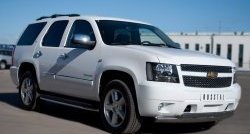 27 999 р. Защита переднего бампера (2 трубыØ76х42 мм, нержавейка) Russtal Chevrolet Tahoe GMT900 5 дв. (2006-2013)  с доставкой в г. Краснодар. Увеличить фотографию 3