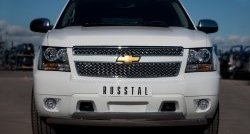 27 999 р. Защита переднего бампера (2 трубыØ76х42 мм, нержавейка) Russtal Chevrolet Tahoe GMT900 5 дв. (2006-2013)  с доставкой в г. Краснодар. Увеличить фотографию 4