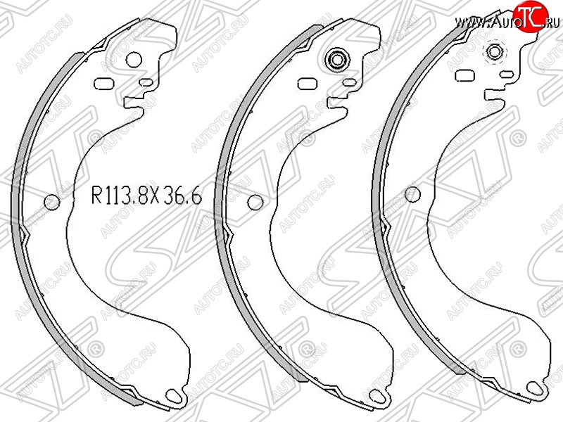 1 559 р. Колодки тормозные SAT (задние)  Nissan Tiida Latio  C11 (2004-2012), Toyota Town Ace  s400 (2008-2020)  с доставкой в г. Краснодар