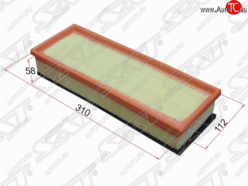 399 р. Фильтр воздушный двигателя SAT (310х112х58 mm)  CITROEN Berlingo  B9 (2008-2016), CITROEN C2 (2003-2009), CITROEN C3 ( FC/FN,  дорестайлинг) (2002-2015), CITROEN C3 Picasso  рестайлинг (2013-2017), CITROEN C4 (2004-2011), CITROEN C4 picasso  UD (2006-2014), Peugeot 1007 (2004-2009), Peugeot 207 ( WK,  WA,  WC) (2006-2012), Peugeot 307 ( универсал,  хэтчбэк 3 дв.,  хэтчбэк 5 дв.) (2001-2008), Peugeot 308  T7 (2007-2014), Peugeot Partner  Tepee (2012-2015)  с доставкой в г. Краснодар