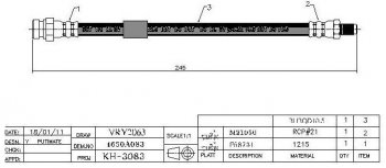 399 р. Тормозной шланг SAT (задний)  CITROEN C-crosser (2007-2012), Mitsubishi ASX (2010-2012), Mitsubishi Delica D:5  1 (2007-2025), Mitsubishi Lancer  10 CY (2007-2017), Mitsubishi Outlander  XL (2005-2013), Mitsubishi RVR  3 (2010-2025), Peugeot 4007 (2007-2012)  с доставкой в г. Краснодар. Увеличить фотографию 1