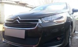 1 469 р. Сетка на бампер (седан) Russtal (черная) CITROEN C4 B7 хэтчбэк 5 дв. (2011-2018)  с доставкой в г. Краснодар. Увеличить фотографию 2