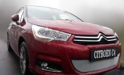 2 079 р. Сетка на бампер внешняя Autofamily , 10 мм CITROEN C4 B7 хэтчбэк 5 дв. (2011-2018) (Хром)  с доставкой в г. Краснодар. Увеличить фотографию 1