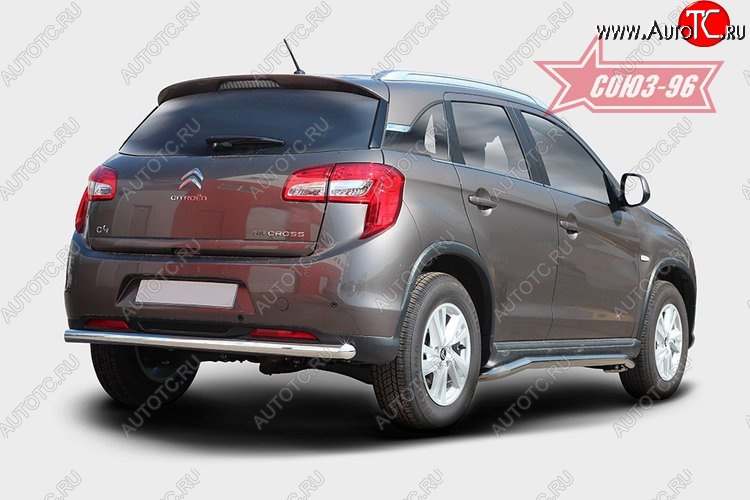 10 520 р. Защита заднего бампера Souz-96 (d60) CITROEN C4 aircross (2012-2017)  с доставкой в г. Краснодар