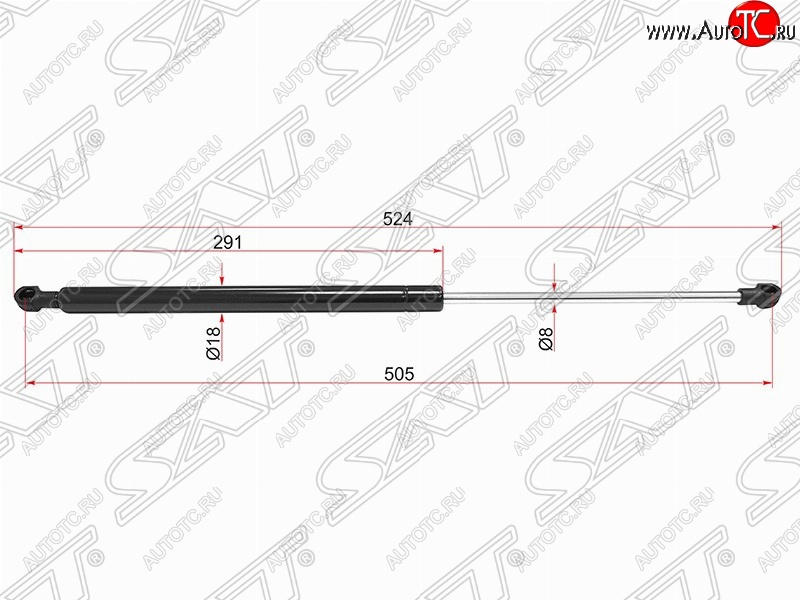 629 р. Газовый упор капота SAT CITROEN C5 X40,DC лифтбэк дорестайлинг (2000-2004)  с доставкой в г. Краснодар