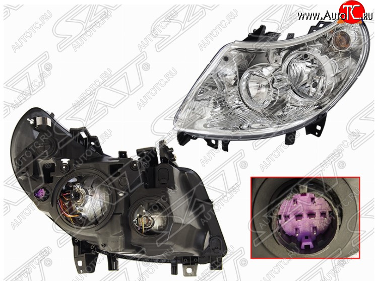 8 999 р. Левая передняя фара SAT (c электрокорректором, 8 контактов, фиолетовый разъем) CITROEN Jumper 250 (2006-2014)  с доставкой в г. Краснодар