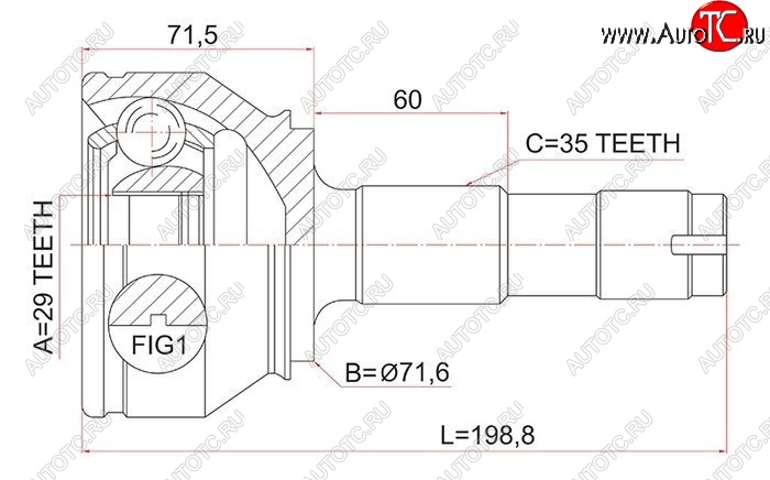 3 599 р. ШРУС SAT (наружный)  CITROEN Jumper  250 (2006-2014), Fiat Ducato  250 (2006-2014), Peugeot Boxer  250 (2006-2014)  с доставкой в г. Краснодар