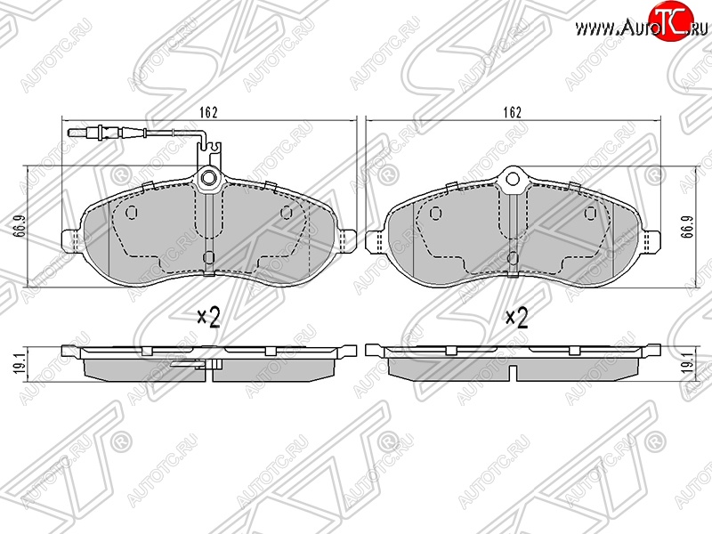 939 р. Колодки тормозные SAT (передние)  CITROEN Jumpy (2007-2017), Fiat Scudo (2007-2016), Peugeot Expert (2007-2012)  с доставкой в г. Краснодар