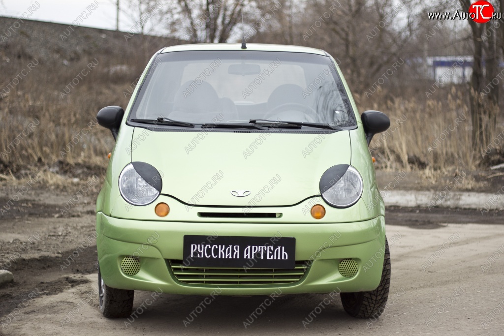 479 р. Реснички на фары RA Daewoo Matiz M100 дорестайлинг (1998-2000) (Неокрашенные)  с доставкой в г. Краснодар