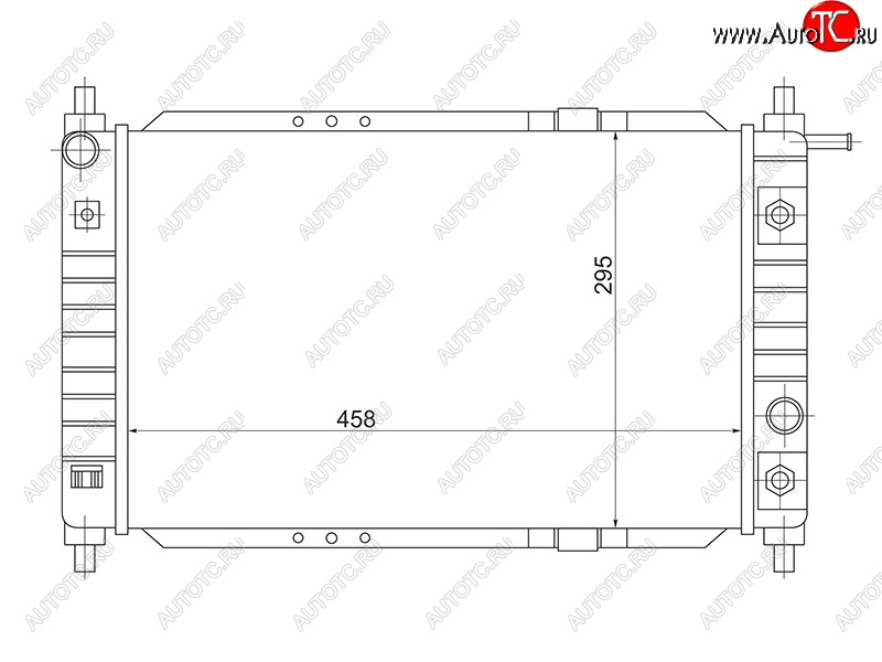 5 649 р. Радиатор двигателя SAT (пластинчатый, АКПП, F8CV) Daewoo Matiz M100 дорестайлинг (1998-2000)  с доставкой в г. Краснодар