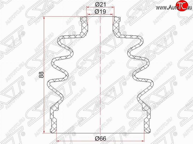 389 р. Пыльник ШРУСа SAT (наружный)  Daewoo Matiz  M100 (1998-2000), Mazda 2/Demio  DW (1996-2002)  с доставкой в г. Краснодар