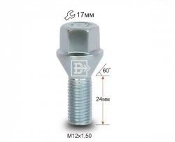 83 р. Колёсный болт длиной 24 мм Вектор M12 1.5 24 под гаечный ключ Honda Ascot CE рестайлинг (1995-1997). Увеличить фотографию 1