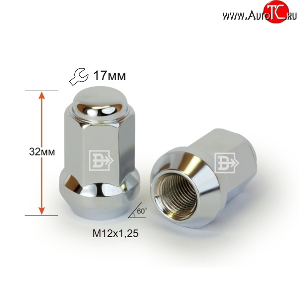 49 р. Колёсная гайка Вектор M12 1.25 Лада Приора 2170 седан дорестайлинг (2007-2014)