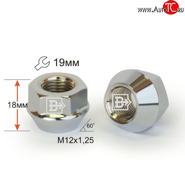 47 р. Колёсная гайка Вектор M12x1.25 Лада Приора 2170 седан дорестайлинг (2007-2014)